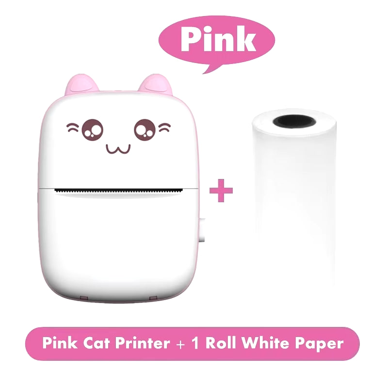 Mini Printer Portable Sticker Printer Mini Thermal Printer Compatible for Journal, Memo, Photo, Print Pod Gifts for Girls Kids