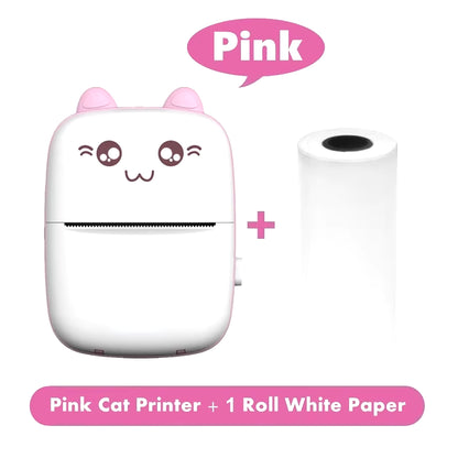 Mini Printer Portable Sticker Printer Mini Thermal Printer Compatible for Journal, Memo, Photo, Print Pod Gifts for Girls Kids