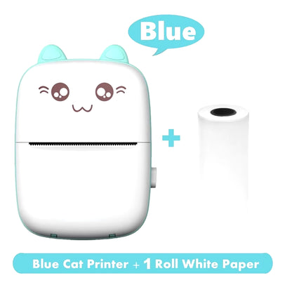 Mini Printer Portable Sticker Printer Mini Thermal Printer Compatible for Journal, Memo, Photo, Print Pod Gifts for Girls Kids