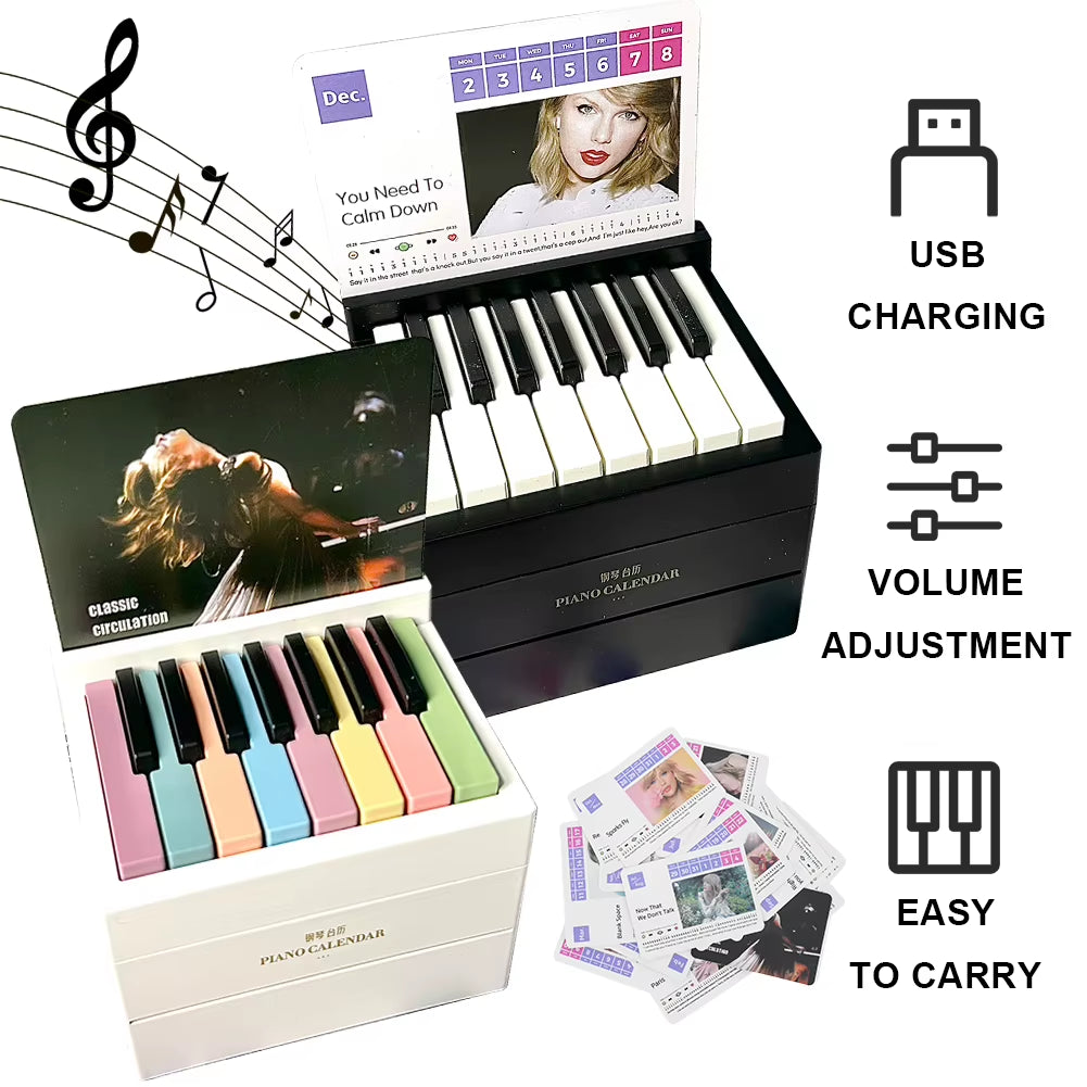 Taylor Piano Calendar Music Sheets Toy Desktop Peripheral Ornaments Piano Desk Calendar Mini Piano Calendar Gift for Fans