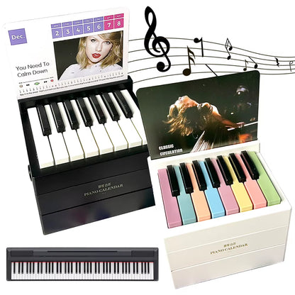 Taylor Piano Calendar Music Sheets Toy Desktop Peripheral Ornaments Piano Desk Calendar Mini Piano Calendar Gift for Fans