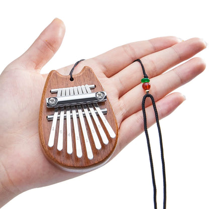 Mini Kalimba 8 Key Thumb Piano 1 Pack Totoro Style Cute Instrument Portable Exquisite Gift Set for Kids